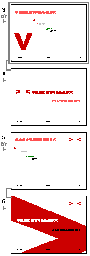 模板视图下，为PPT文件预设多个标题模板和内容模板